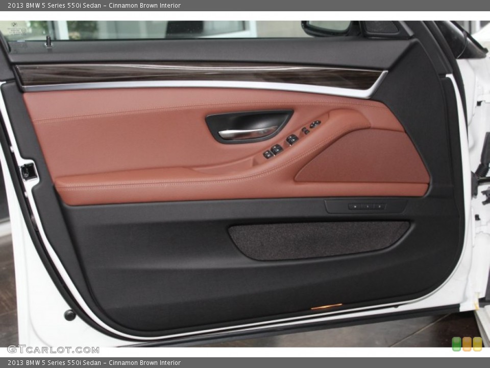 Cinnamon Brown Interior Door Panel for the 2013 BMW 5 Series 550i Sedan #82651706