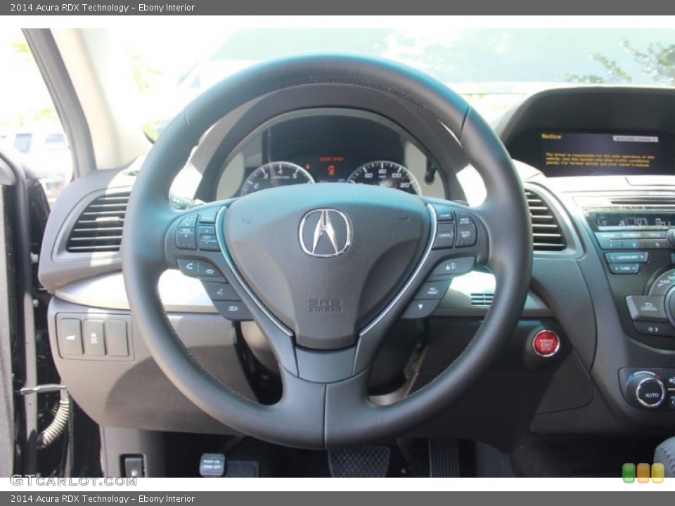 Ebony Interior Steering Wheel for the 2014 Acura RDX Technology #82653150