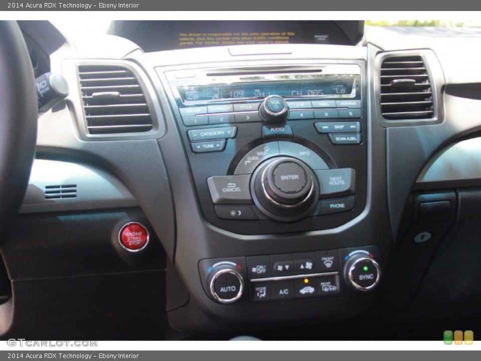 Ebony Interior Controls for the 2014 Acura RDX Technology #82653163