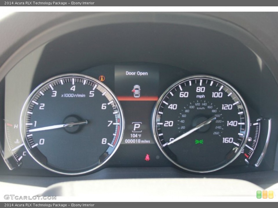 Ebony Interior Gauges for the 2014 Acura RLX Technology Package #82654601