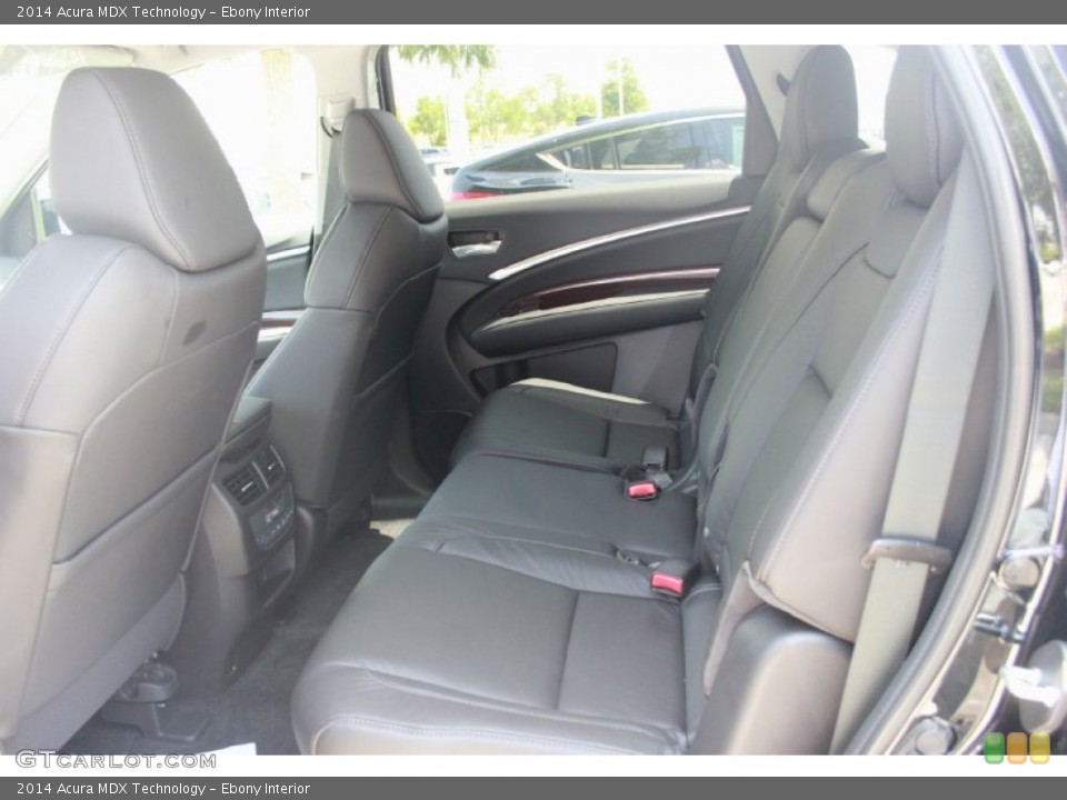 Ebony Interior Rear Seat for the 2014 Acura MDX Technology #82655659