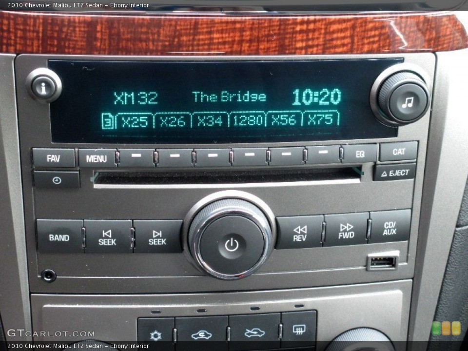Ebony Interior Audio System for the 2010 Chevrolet Malibu LTZ Sedan #82655896