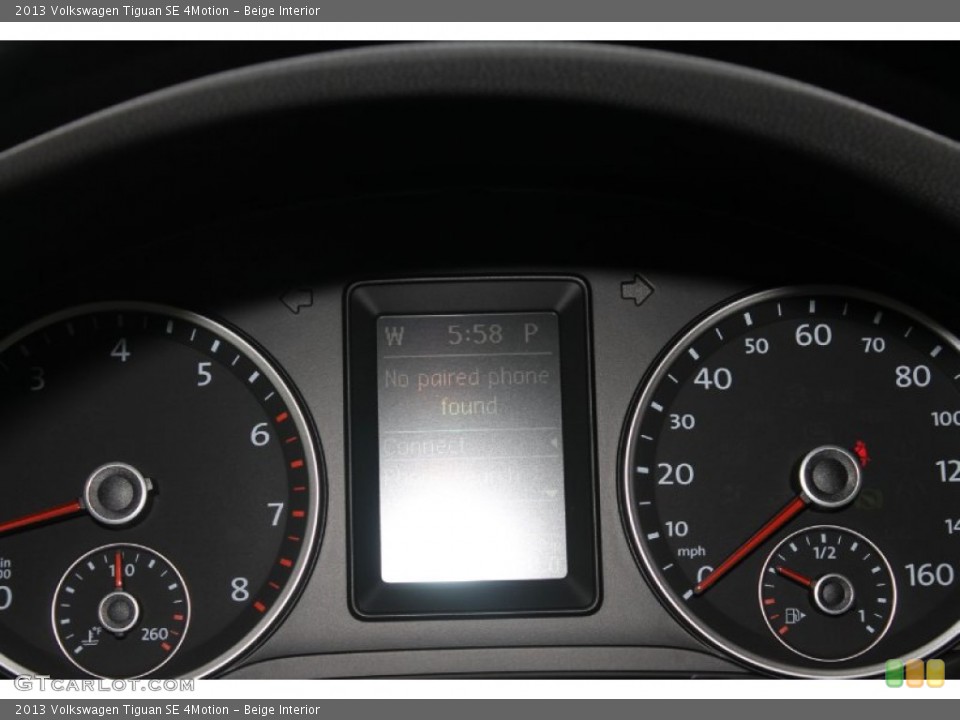 Beige Interior Gauges for the 2013 Volkswagen Tiguan SE 4Motion #82656712