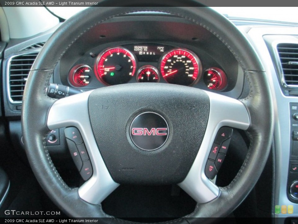 Light Titanium Interior Steering Wheel for the 2009 GMC Acadia SLE AWD #82658932