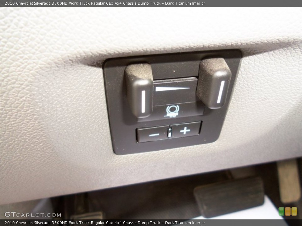 Dark Titanium Interior Controls for the 2010 Chevrolet Silverado 3500HD Work Truck Regular Cab 4x4 Chassis Dump Truck #82660867