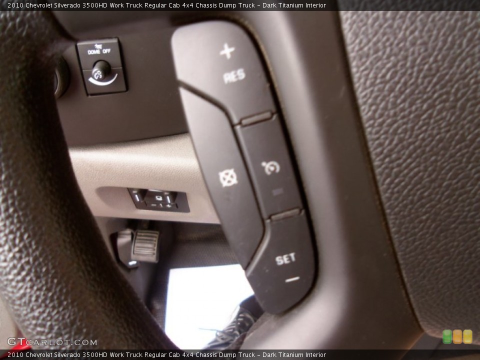 Dark Titanium Interior Controls for the 2010 Chevrolet Silverado 3500HD Work Truck Regular Cab 4x4 Chassis Dump Truck #82660951