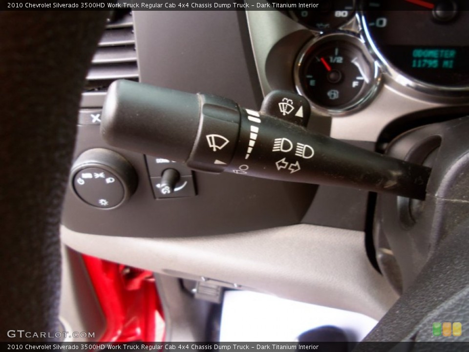Dark Titanium Interior Controls for the 2010 Chevrolet Silverado 3500HD Work Truck Regular Cab 4x4 Chassis Dump Truck #82660975