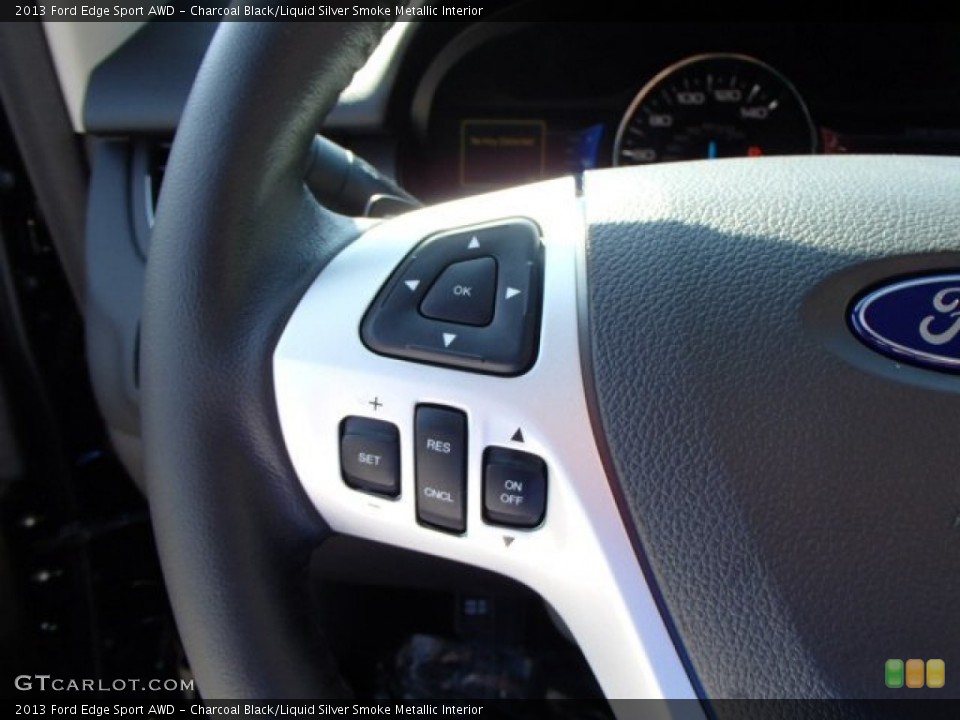 Charcoal Black/Liquid Silver Smoke Metallic Interior Controls for the 2013 Ford Edge Sport AWD #82661782