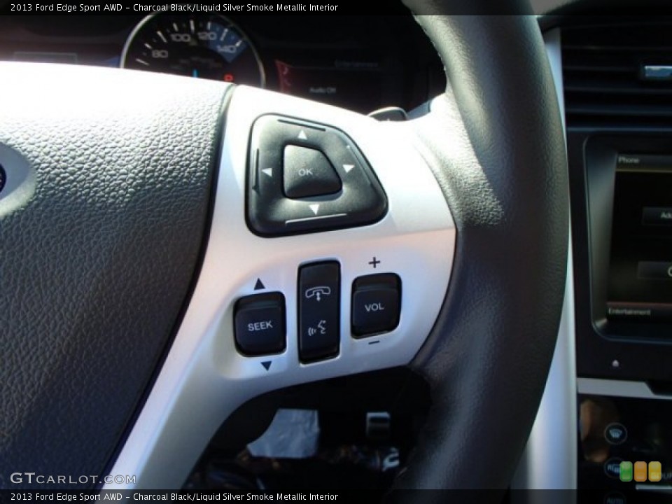 Charcoal Black/Liquid Silver Smoke Metallic Interior Controls for the 2013 Ford Edge Sport AWD #82661806
