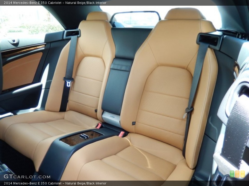 Natural Beige/Black Interior Rear Seat for the 2014 Mercedes-Benz E 350 Cabriolet #82662837