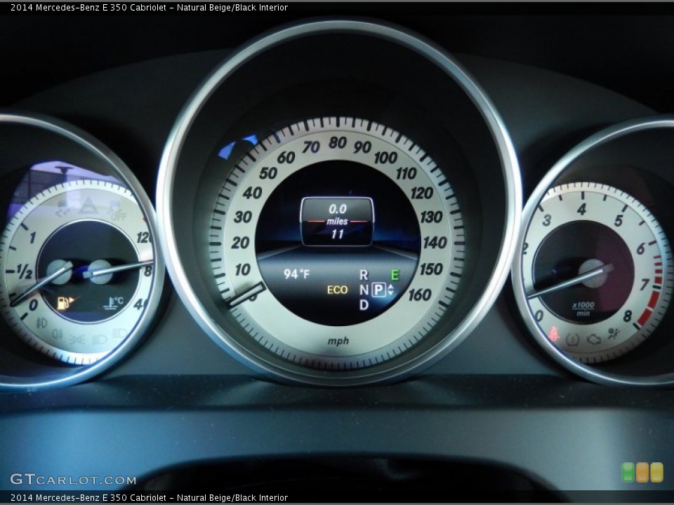 Natural Beige/Black Interior Gauges for the 2014 Mercedes-Benz E 350 Cabriolet #82662880