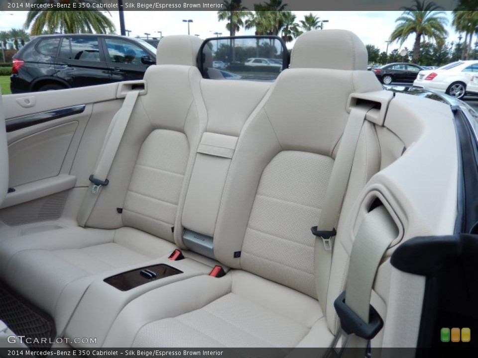 Silk Beige/Espresso Brown Interior Rear Seat for the 2014 Mercedes-Benz E 350 Cabriolet #82663111