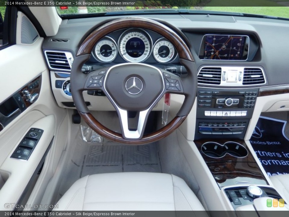 Silk Beige/Espresso Brown Interior Dashboard for the 2014 Mercedes-Benz E 350 Cabriolet #82663138