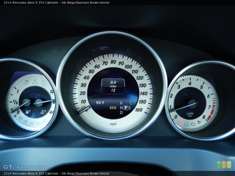 Silk Beige/Espresso Brown Interior Gauges for the 2014 Mercedes-Benz E 350 Cabriolet #82663159