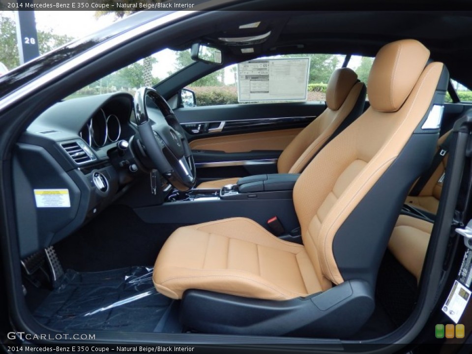 Natural Beige/Black Interior Photo for the 2014 Mercedes-Benz E 350 Coupe #82663366