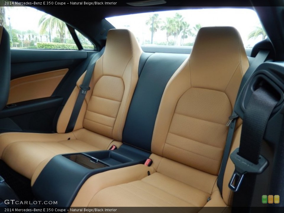 Natural Beige/Black Interior Rear Seat for the 2014 Mercedes-Benz E 350 Coupe #82663386