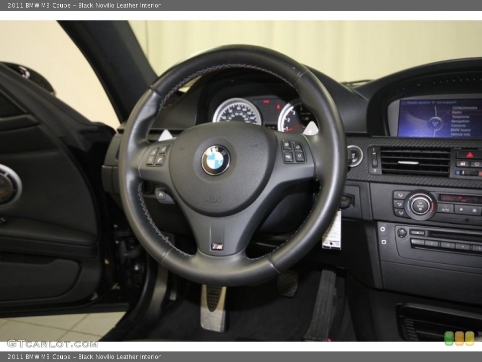 Black Novillo Leather Interior Steering Wheel for the 2011 BMW M3 Coupe #82663812