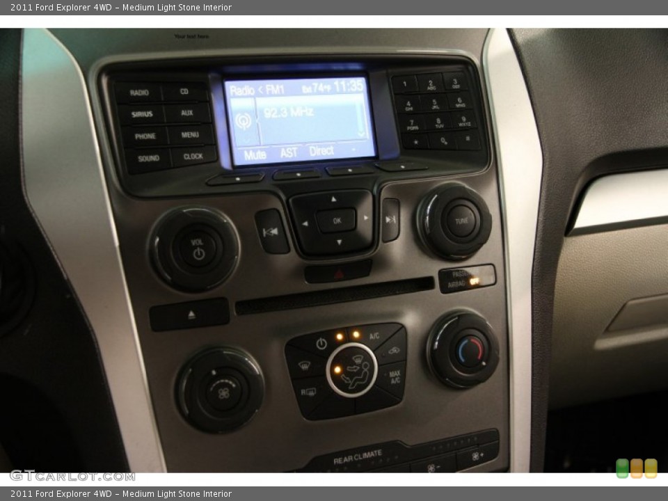 Medium Light Stone Interior Controls for the 2011 Ford Explorer 4WD #82667042