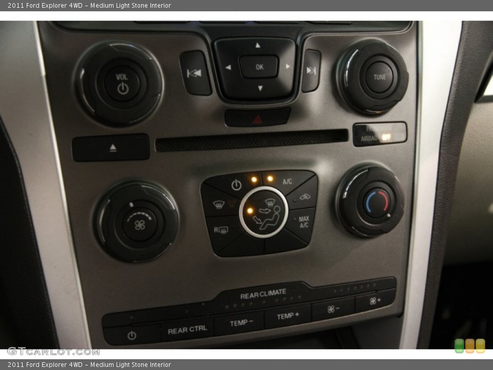Medium Light Stone Interior Controls for the 2011 Ford Explorer 4WD #82667128