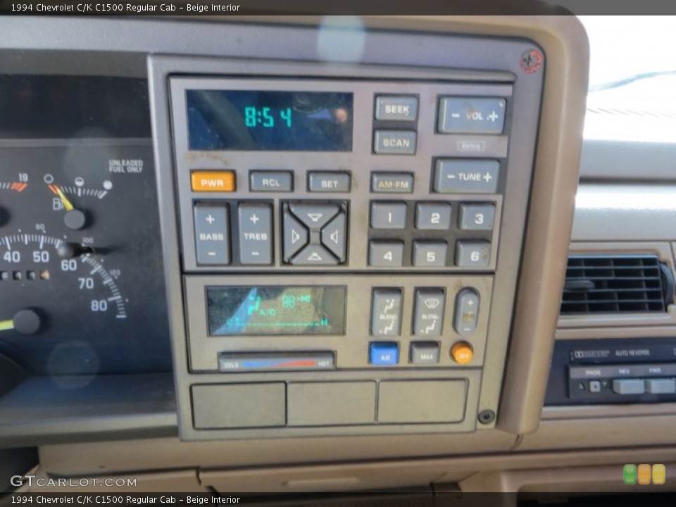 Beige Interior Controls for the 1994 Chevrolet C/K C1500 Regular Cab #82667898