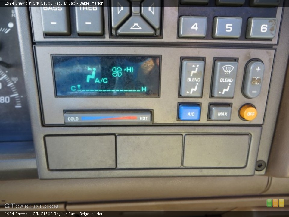 Beige Interior Controls for the 1994 Chevrolet C/K C1500 Regular Cab #82667932
