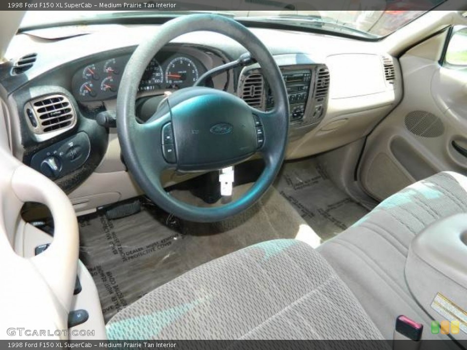 Medium Prairie Tan Interior Prime Interior for the 1998 Ford F150 XL SuperCab #82671818