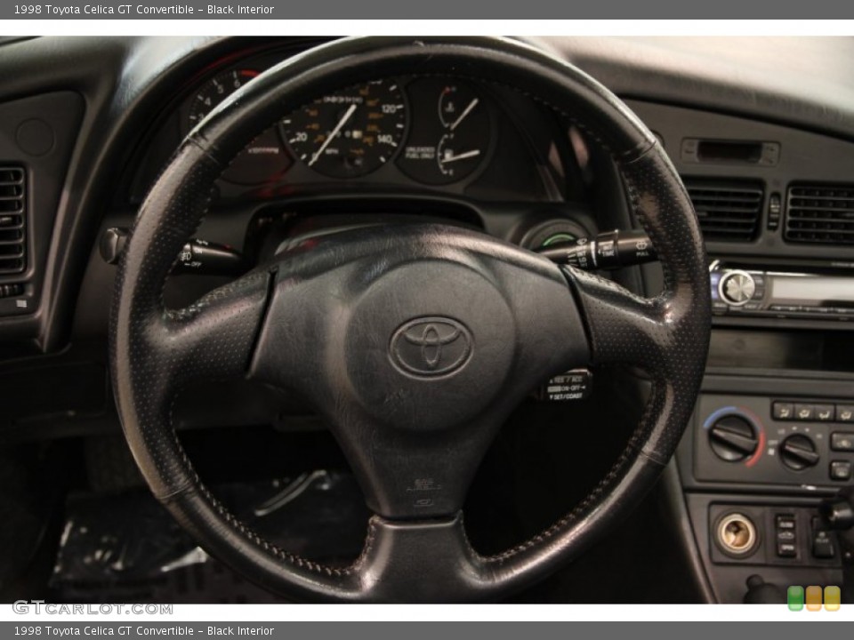 Black Interior Steering Wheel for the 1998 Toyota Celica GT Convertible #82675372
