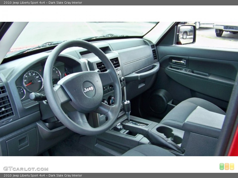 Dark Slate Gray Interior Dashboard for the 2010 Jeep Liberty Sport 4x4 #82675555