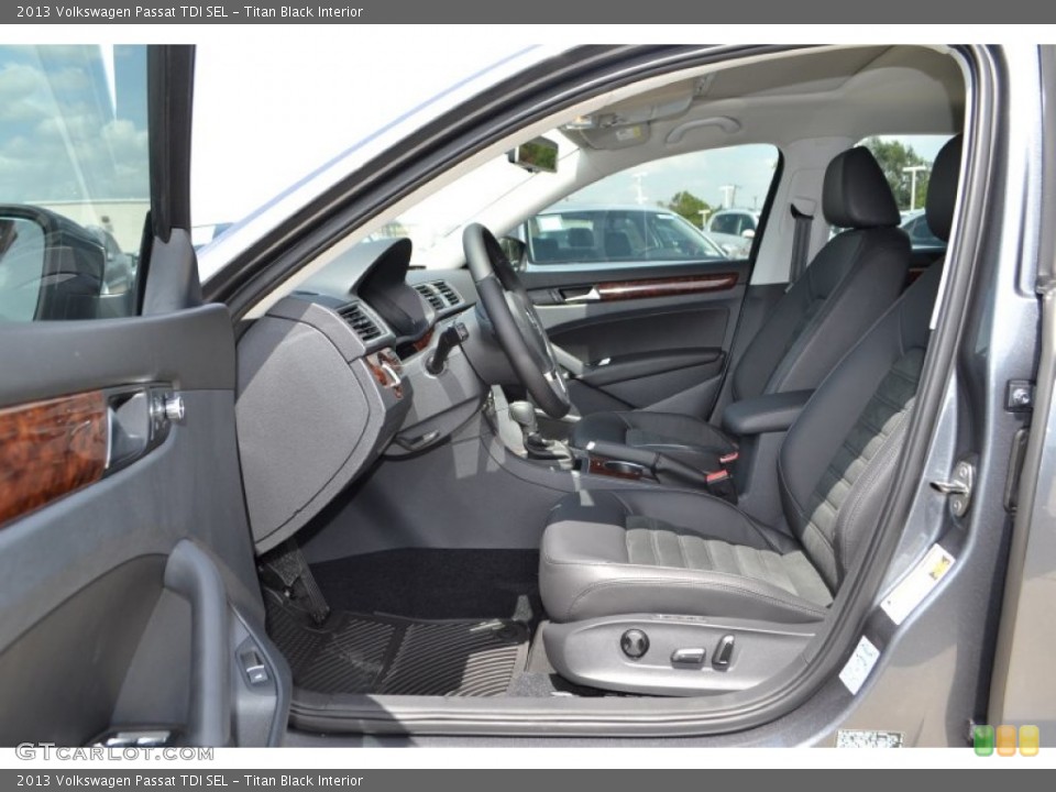 Titan Black Interior Front Seat for the 2013 Volkswagen Passat TDI SEL #82678973