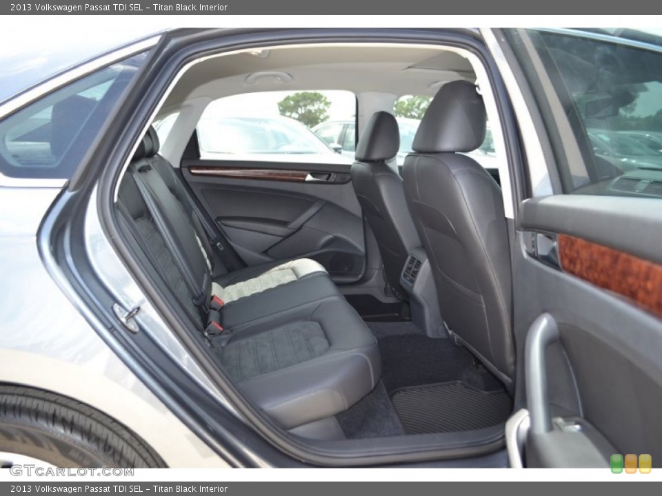 Titan Black Interior Rear Seat for the 2013 Volkswagen Passat TDI SEL #82678993