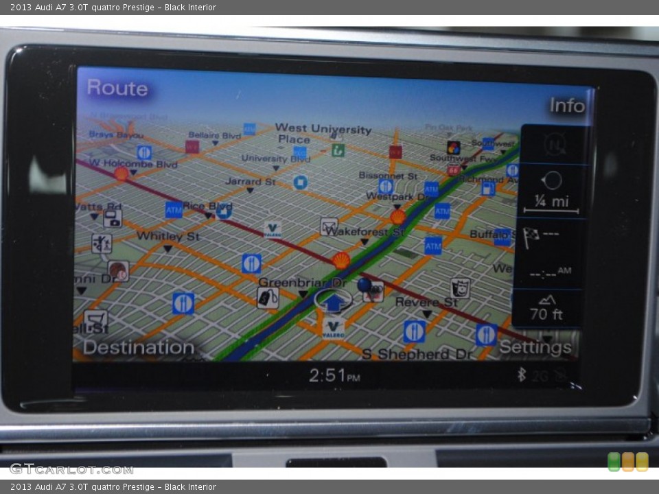 Black Interior Navigation for the 2013 Audi A7 3.0T quattro Prestige #82684849