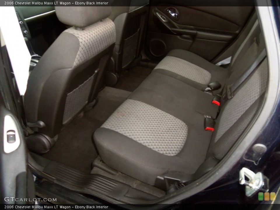 Ebony Black Interior Rear Seat for the 2006 Chevrolet Malibu Maxx LT Wagon #82685881