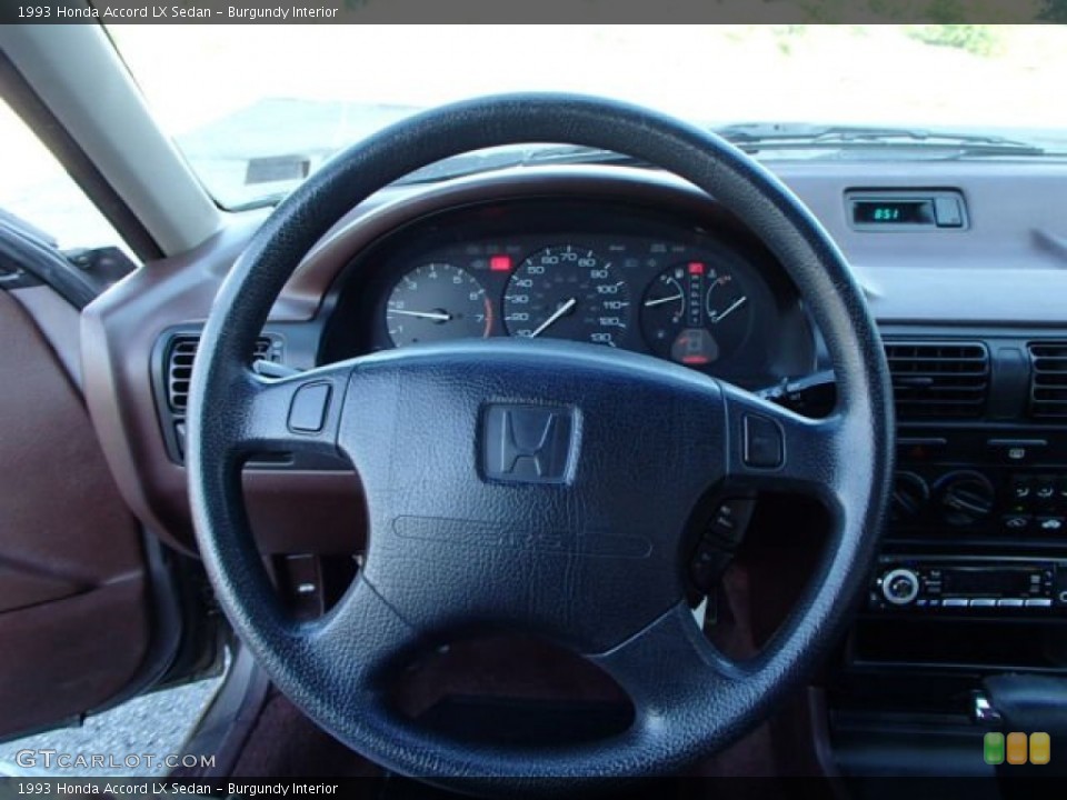 Burgundy Interior Steering Wheel for the 1993 Honda Accord LX Sedan #82687851
