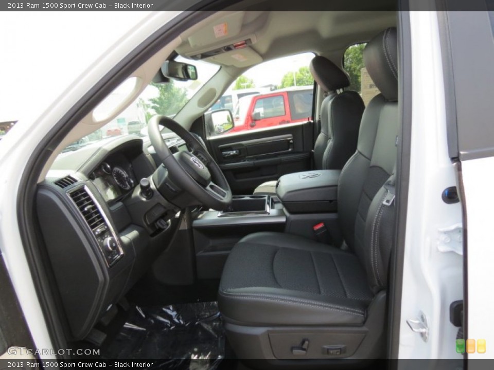 Black Interior Front Seat for the 2013 Ram 1500 Sport Crew Cab #82692667