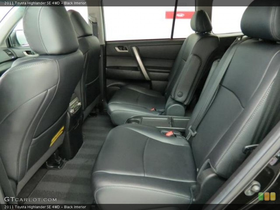 Black Interior Rear Seat for the 2011 Toyota Highlander SE 4WD #82694047