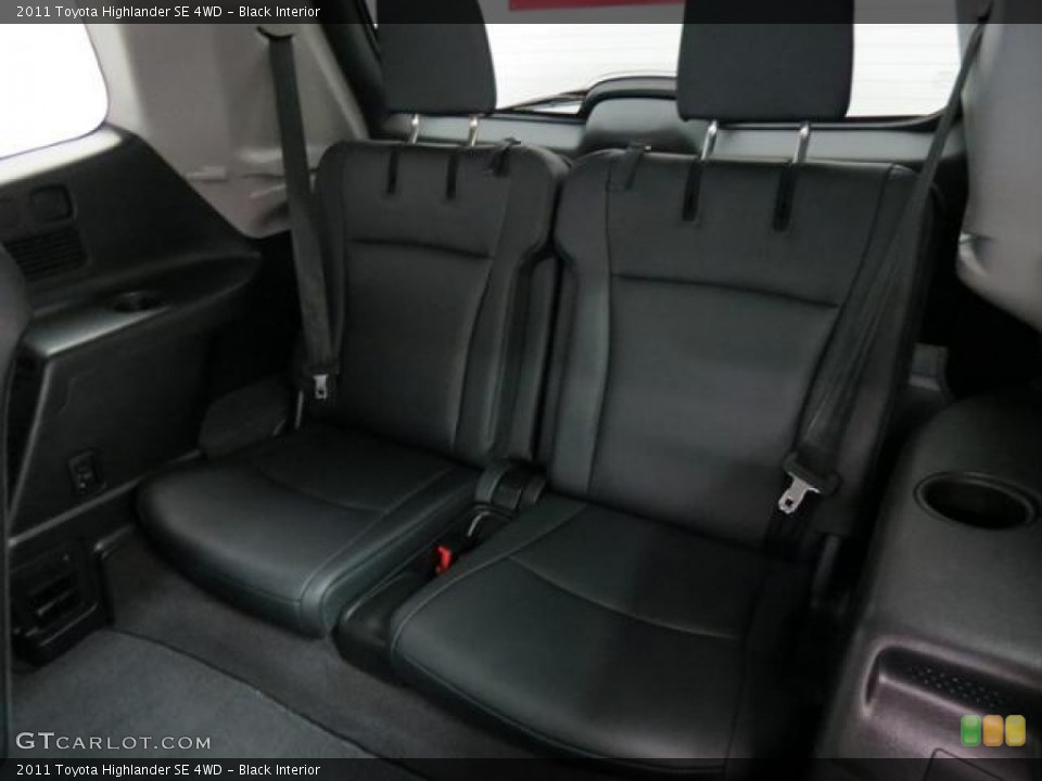 Black Interior Rear Seat for the 2011 Toyota Highlander SE 4WD #82694071
