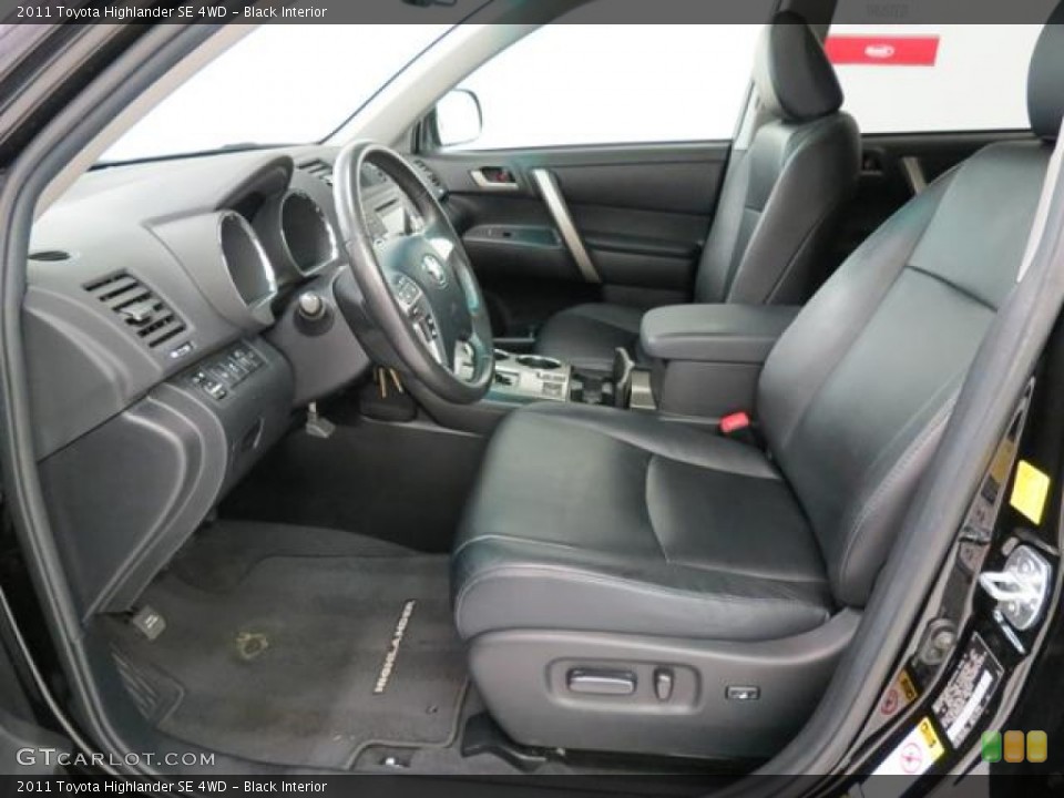 Black Interior Front Seat for the 2011 Toyota Highlander SE 4WD #82694107