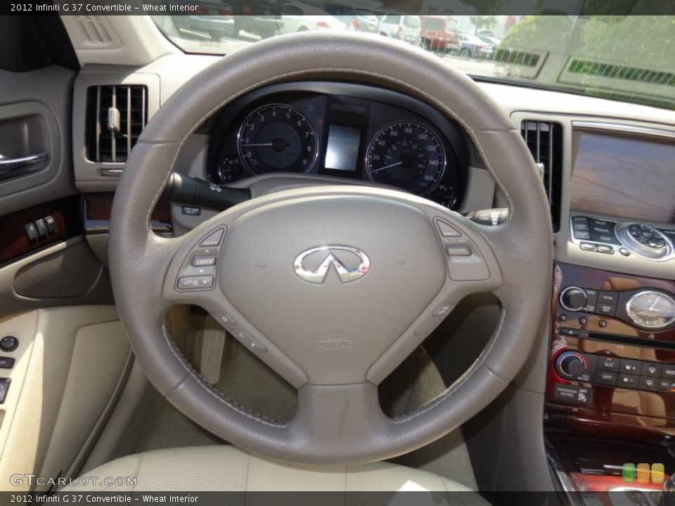 Wheat Interior Steering Wheel for the 2012 Infiniti G 37 Convertible #82694179