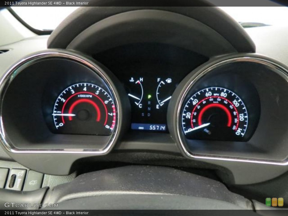 Black Interior Gauges for the 2011 Toyota Highlander SE 4WD #82694231