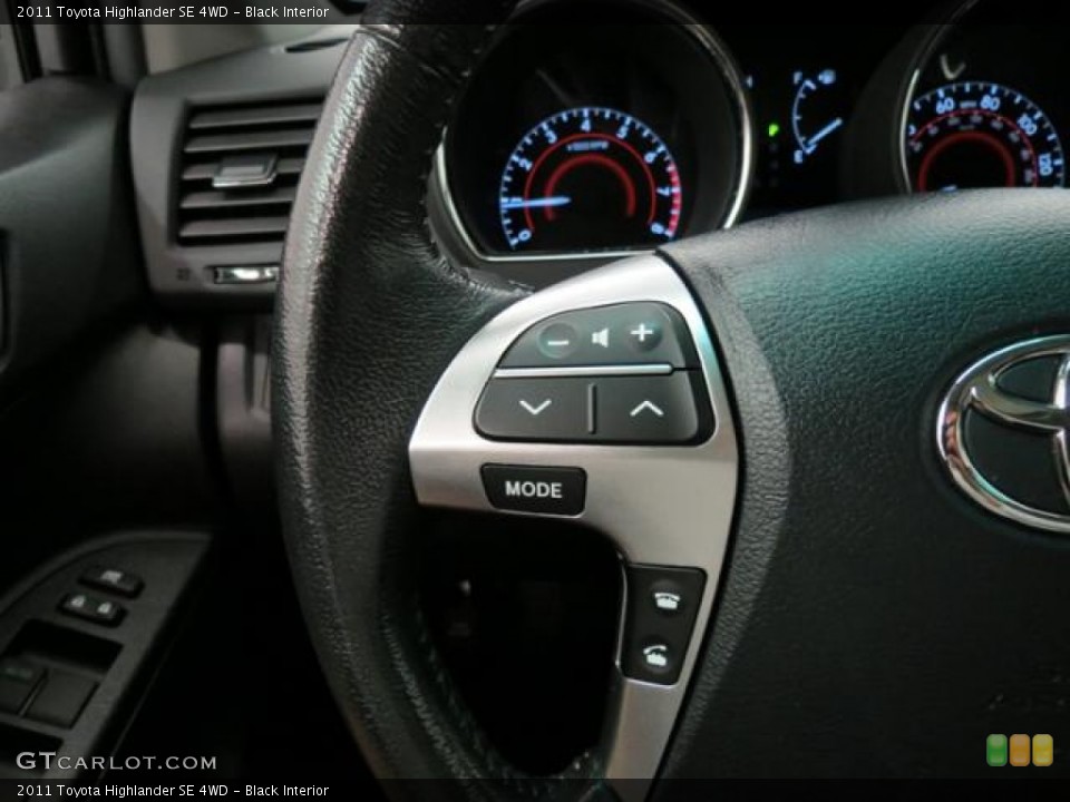 Black Interior Controls for the 2011 Toyota Highlander SE 4WD #82694347