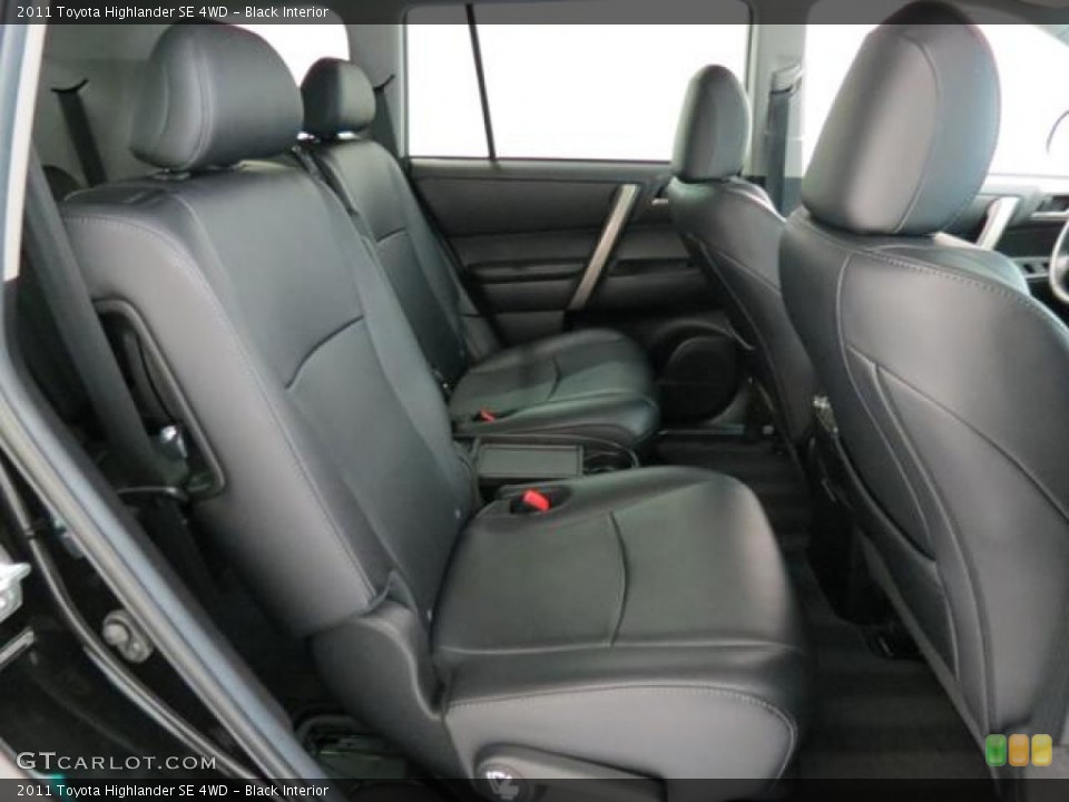 Black Interior Rear Seat for the 2011 Toyota Highlander SE 4WD #82694536