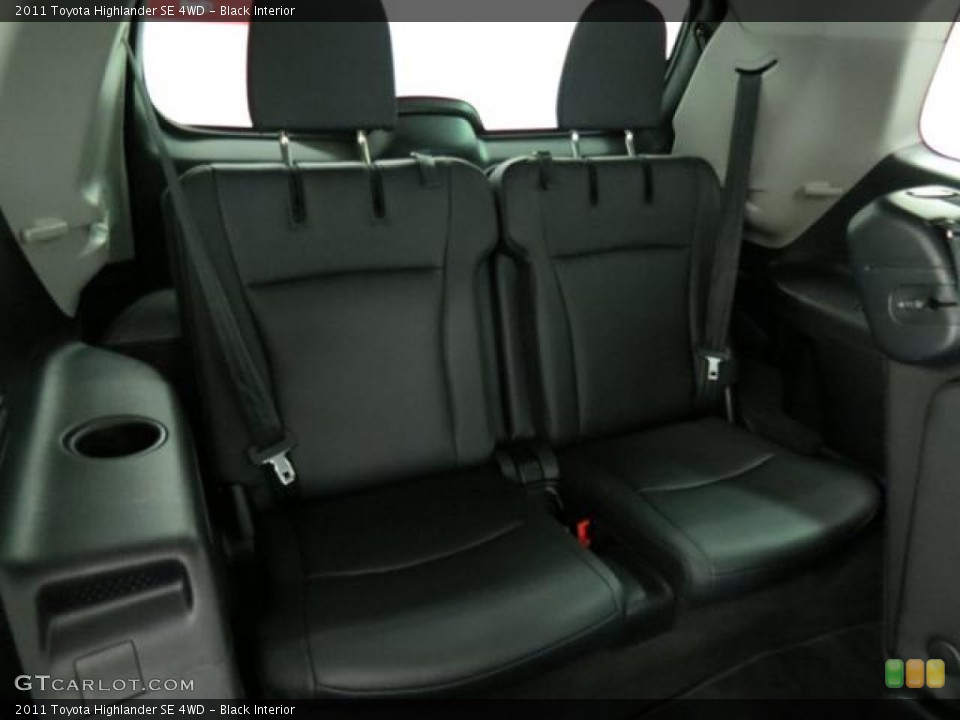 Black Interior Rear Seat for the 2011 Toyota Highlander SE 4WD #82694674