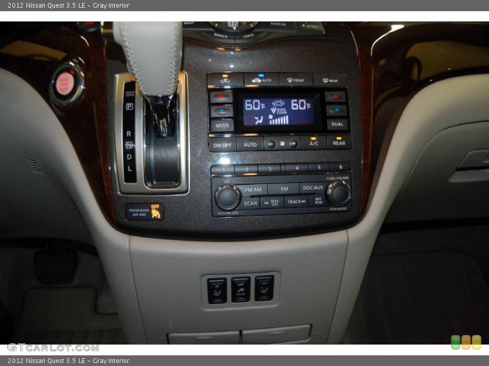 Gray Interior Controls for the 2012 Nissan Quest 3.5 LE #82694853