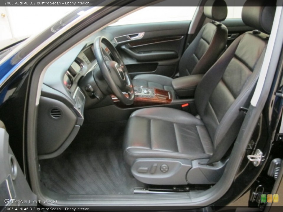 Ebony Interior Front Seat for the 2005 Audi A6 3.2 quattro Sedan #82695444
