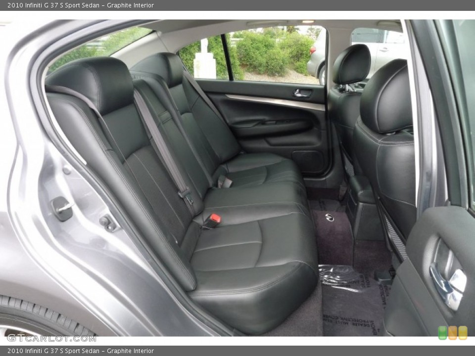 Graphite Interior Rear Seat for the 2010 Infiniti G 37 S Sport Sedan #82696396