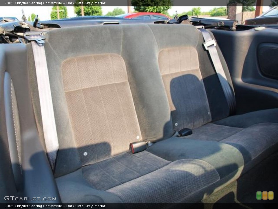 Dark Slate Gray Interior Rear Seat for the 2005 Chrysler Sebring Convertible #82698616
