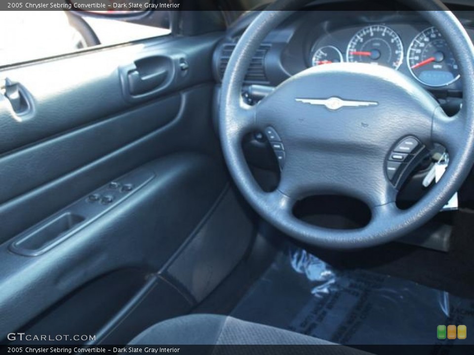 Dark Slate Gray Interior Steering Wheel for the 2005 Chrysler Sebring Convertible #82698657