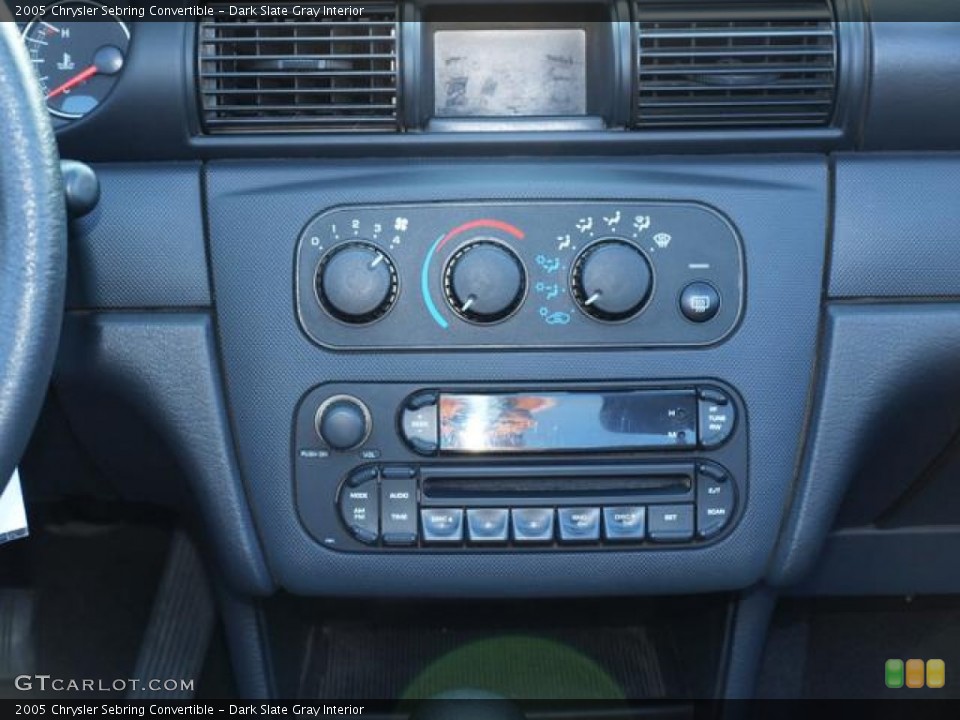 Dark Slate Gray Interior Controls for the 2005 Chrysler Sebring Convertible #82698676