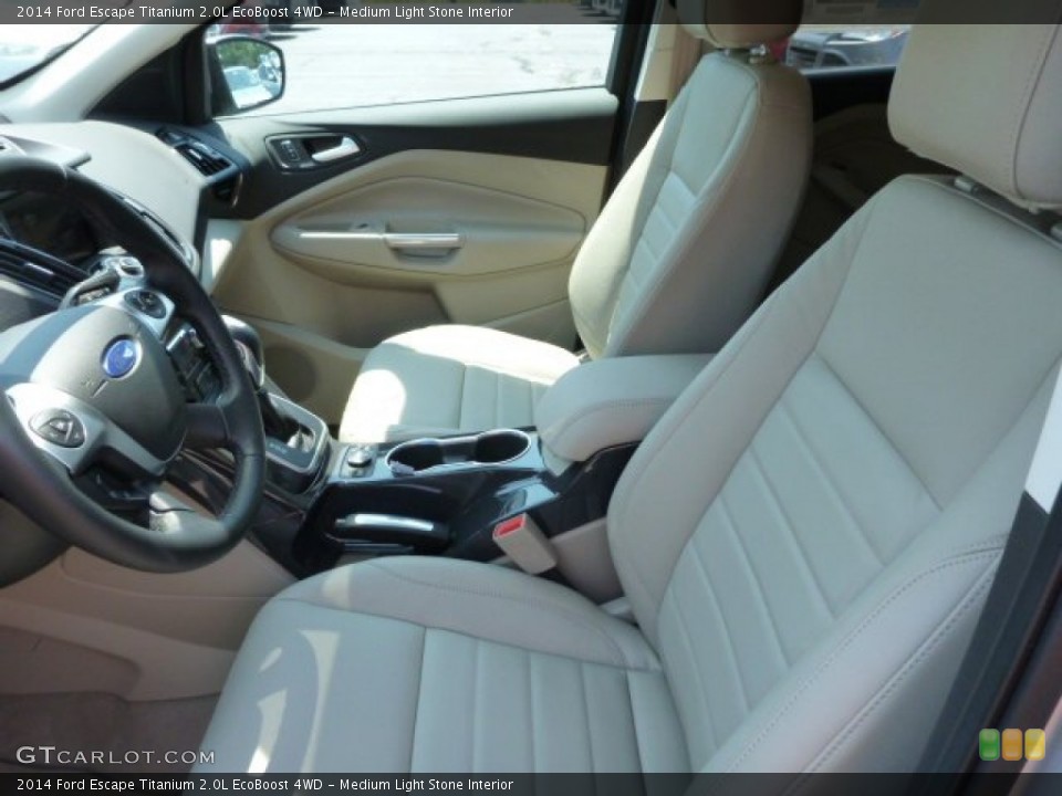 Medium Light Stone Interior Front Seat for the 2014 Ford Escape Titanium 2.0L EcoBoost 4WD #82699642