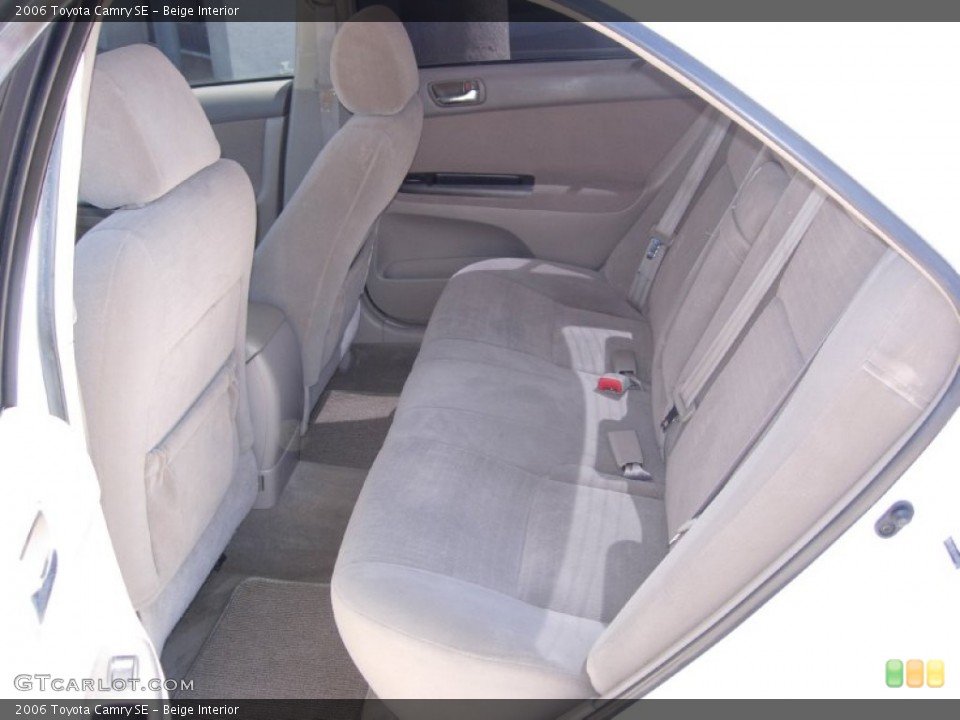 Beige Interior Rear Seat for the 2006 Toyota Camry SE #82699696